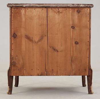 A Gustavian late 18th century commode, by J. W. Metzmacher, not signed.