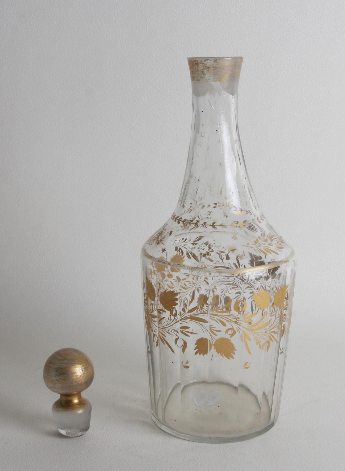 KARAFF MED PROPP, glas. 1800-tal.