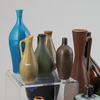 A group of stoneware miniatures, 67 pieces, most of them designed by Carl-Harry Stålhane for Rörstrand.