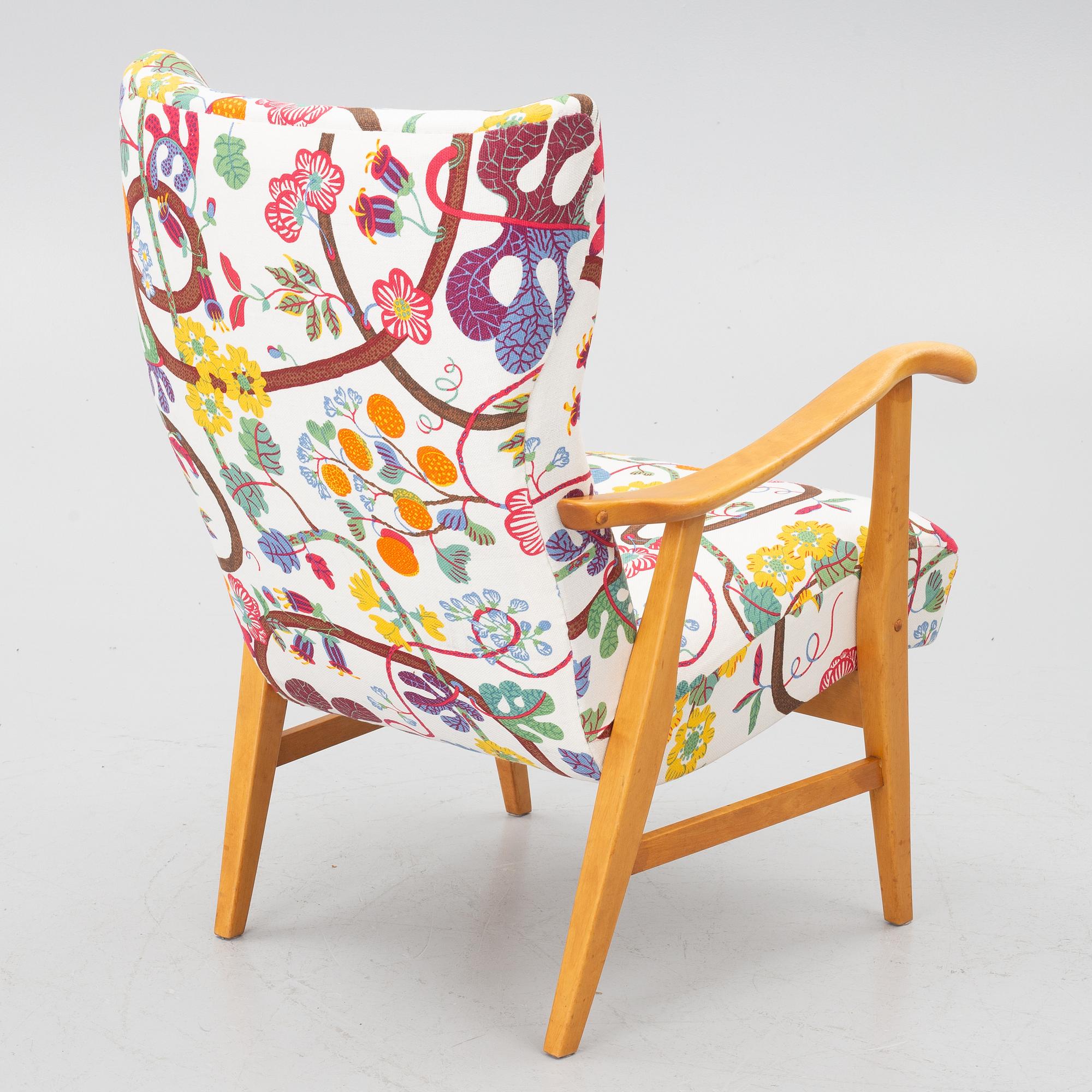 Elias Svedberg, armchair, model 563-001 from the Triva series, Nordiska Kompaniet, 1940s.