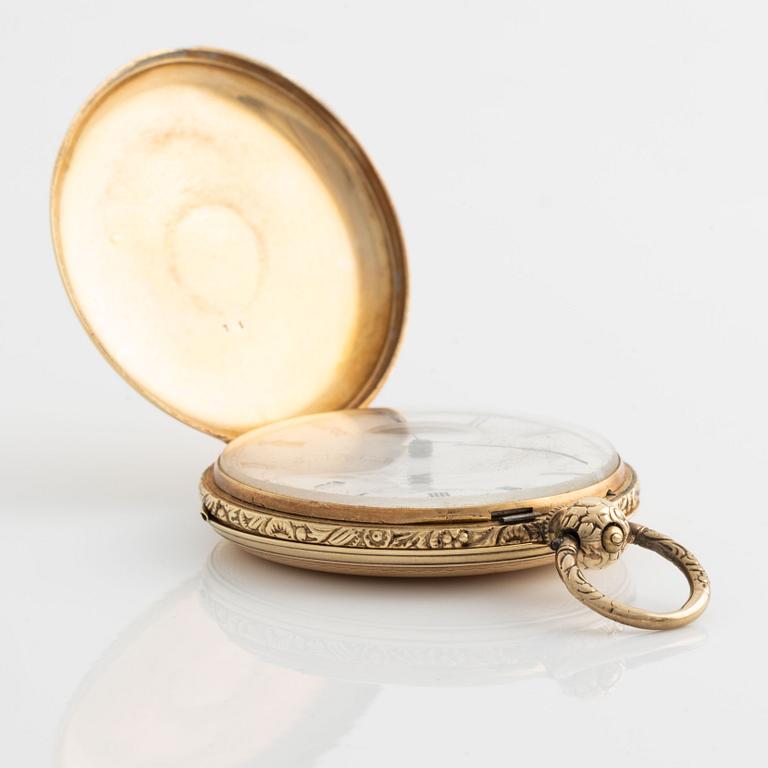 Pocket watch, 14K gold, "J.R. Losada, 241 Regent Street, London", hunter, wristwatch, 45.5 mm.