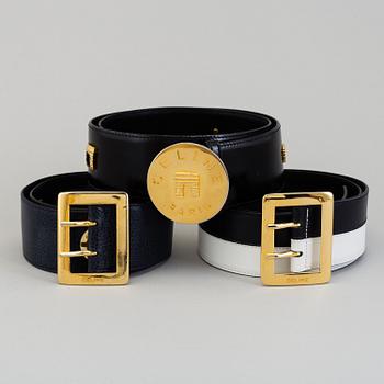 three CÉLINE belts.