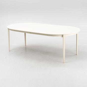 A Gustavian style table with four chairs, second half of the 20th century.
