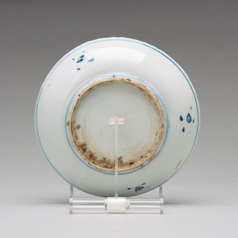 A set of nine blue and white dishes, Ming dynasty Tianqi/Chongzhen, 17th Century.