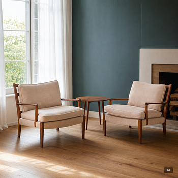 Arne Norell, a pair of 'Löven' armchairs, Norell Möbler.