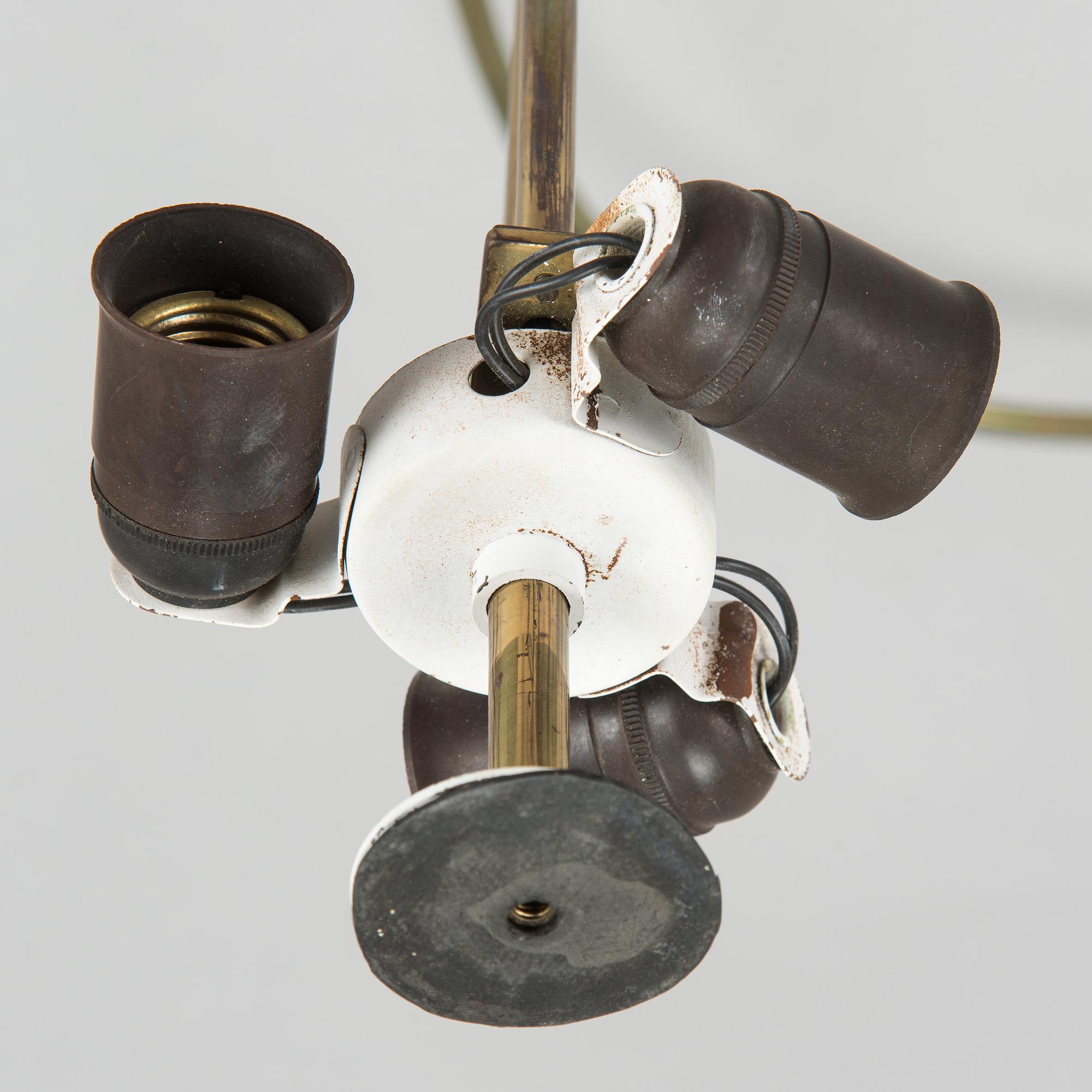 Paavo Tynell, Chandelier, for Taito. Made to order 1950.