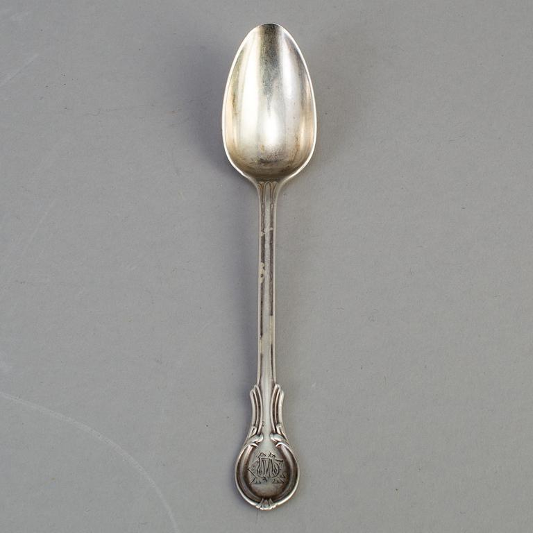 SKEDAR, 13 st, silver, "Prins Fredrik", J E Torsk, Stockholm, 1881-2. Totalvikt ca 620 gram.