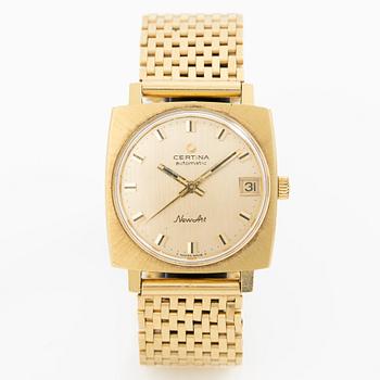 Certina, New Art, 18K guld, armbandsur, 31,5 mm.