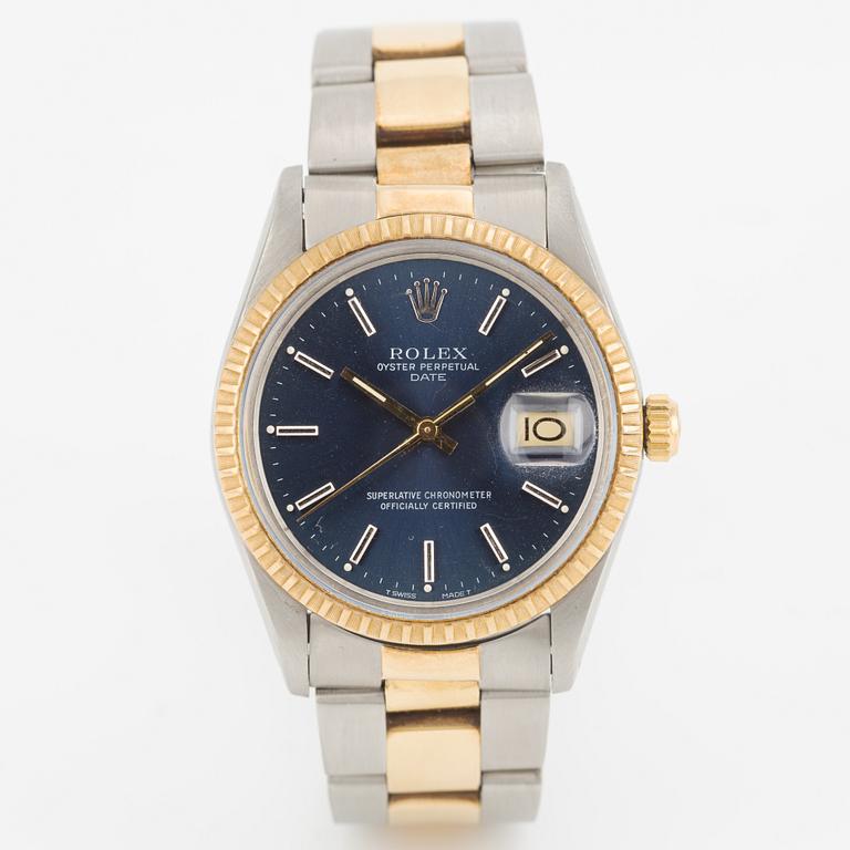 Rolex, Oyster Perpetual, Date, wristwatch, 34 mm.