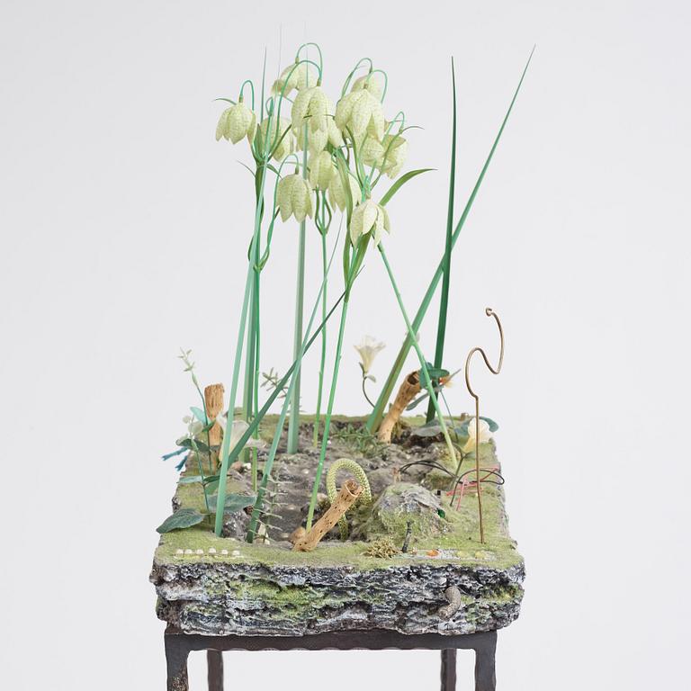 Veit Laurent Kurz, steel, styrofoam, wood, acrylic colour, plastic, 2014.