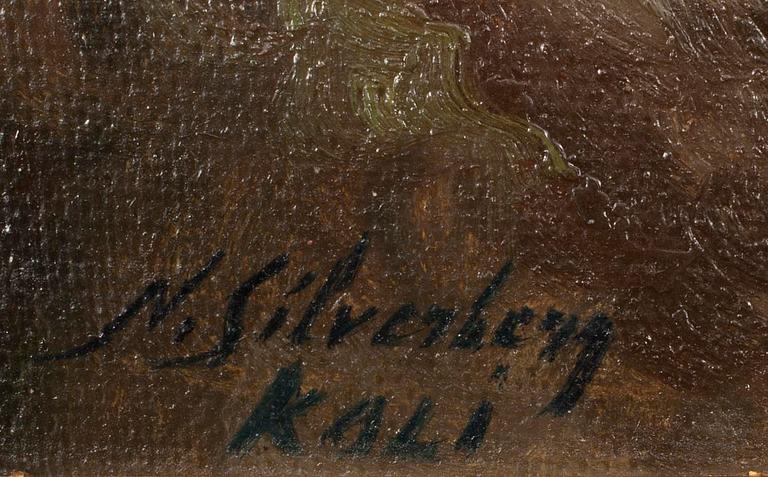 NIKOLAI SILVERBERG, öljy levylle, sign. Koli.