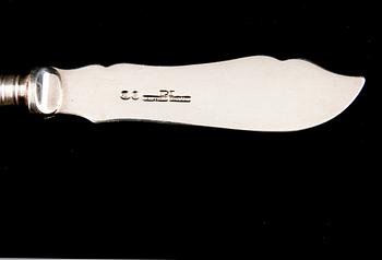 BESTICK, 22 st, nysilver och pärlemor, England, 1900-talets början.