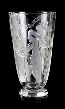 VAS, glas, sign. Kjellander, 1930/40-tal.