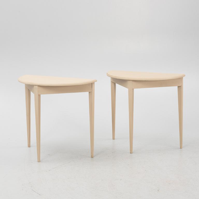 Wall tables, a pair, circa 1900.