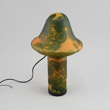 BORDSLAMPA, jugendstil, Verrerie miche, omkring 1900-talets mitt.