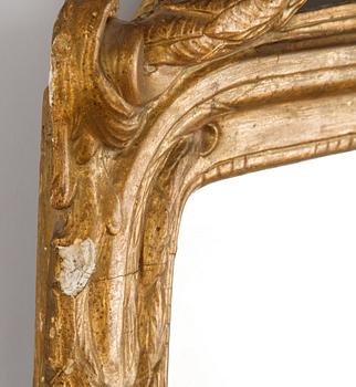 A Transition Rococo/Gustavian 18th century mirror by Johan Åkerblad (master in Stockholm 1758-1799).