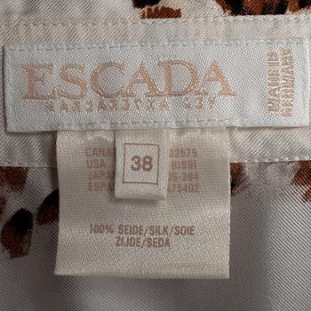 ESCADA, a silk blouse and two silk scarves.