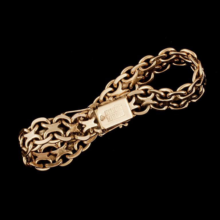 ARMBAND, 18k guld. Vikt ca38g.