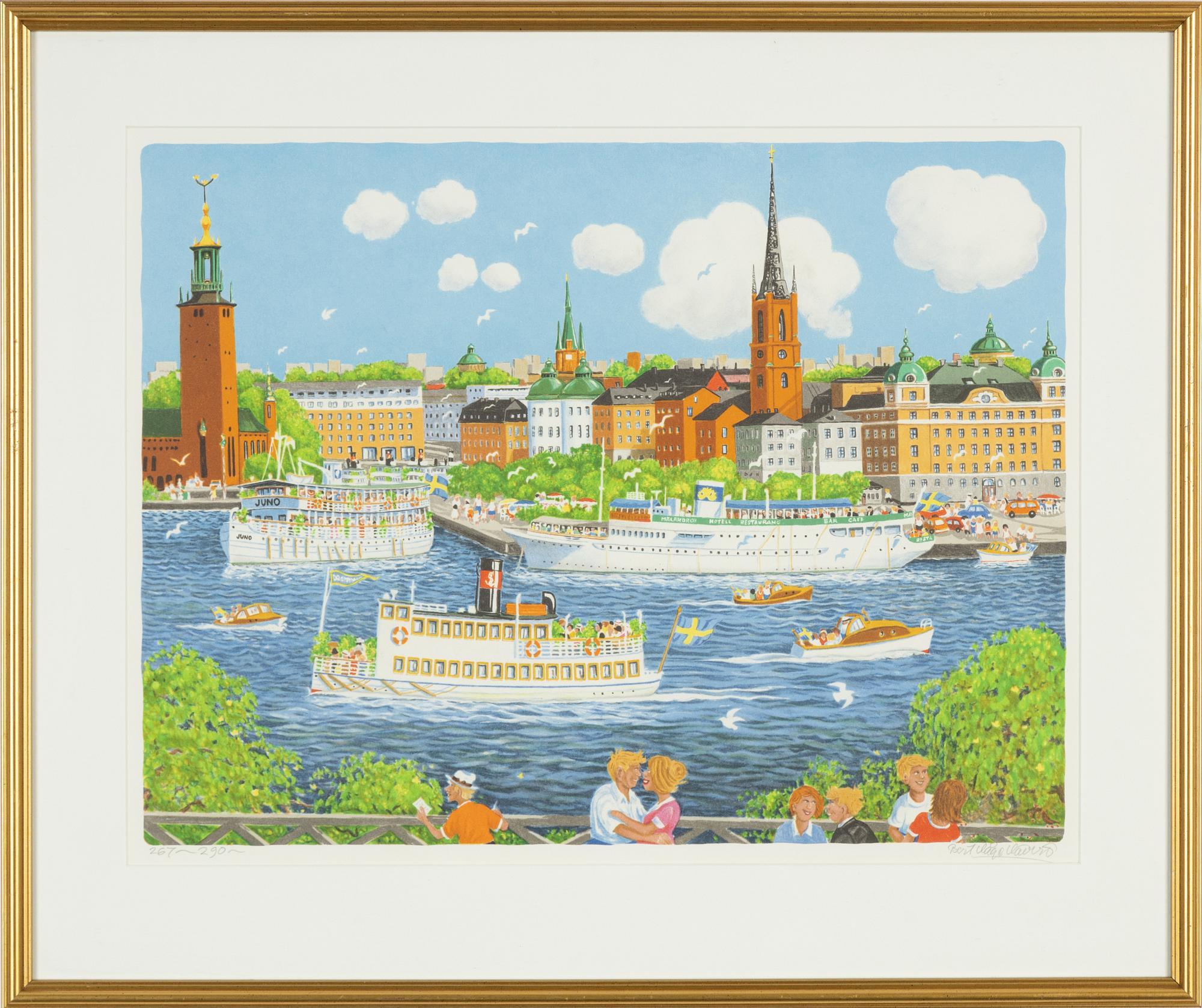 Bert Håge Häverö, färglitografi, signerad 267/290.