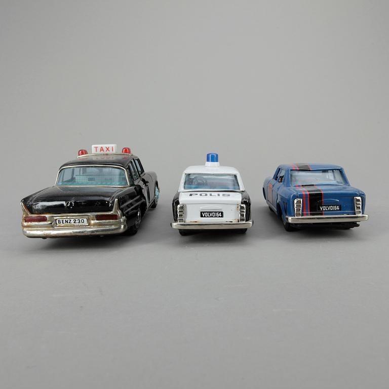 LEKSAKSBILAR, 3st, bla Bandai, Japan, 1960-tal.