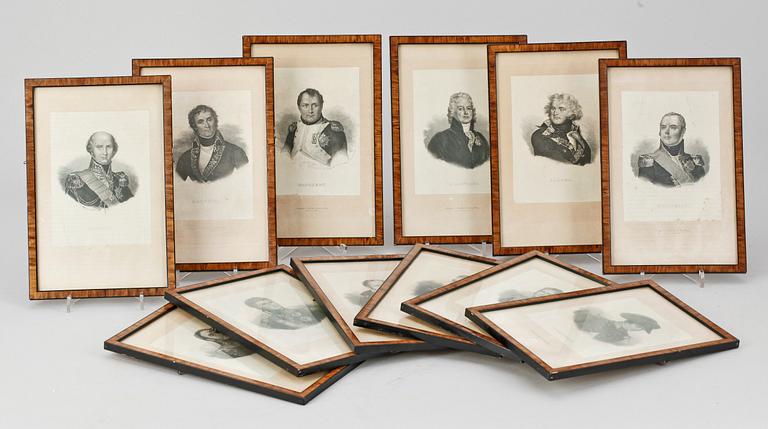 GRAVYRER, 12 st, sent 1800-tal.