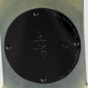 Matz Borgström, fat, glas, Orrefors 1989.