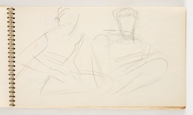 Lotte Laserstein, 4 skissböcker med blyertsteckningar.