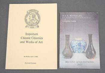 BOK samt KATALOGER, 2 st, Christie's Pictorial History of Chinese Ceramics, Anthony du Boulay, Phaidon 1984.