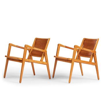 380. Axel Larsson, a pair of armchairs, model "244", for Svenska Möbelfabrikerna Bodafors, Sweden 1940-50's.