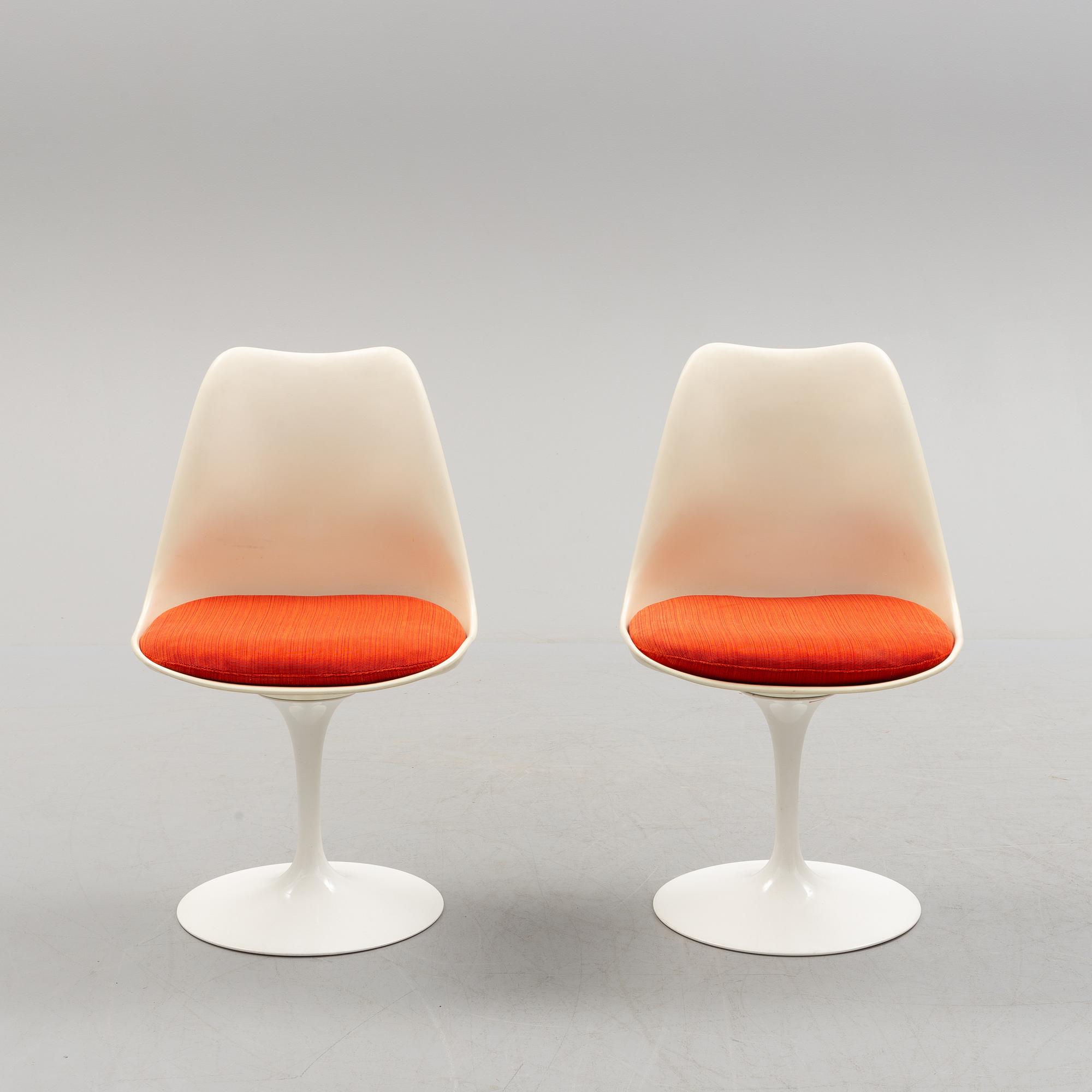 EERO SAARINEN, stolar, 6 stycken, "Tulip", 1900-talets andra hälft.