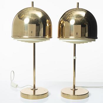 Eje Ahlgren, bordslampor, ett par, modell "B-075", Bergboms, Malmö, 1960-70-tal.