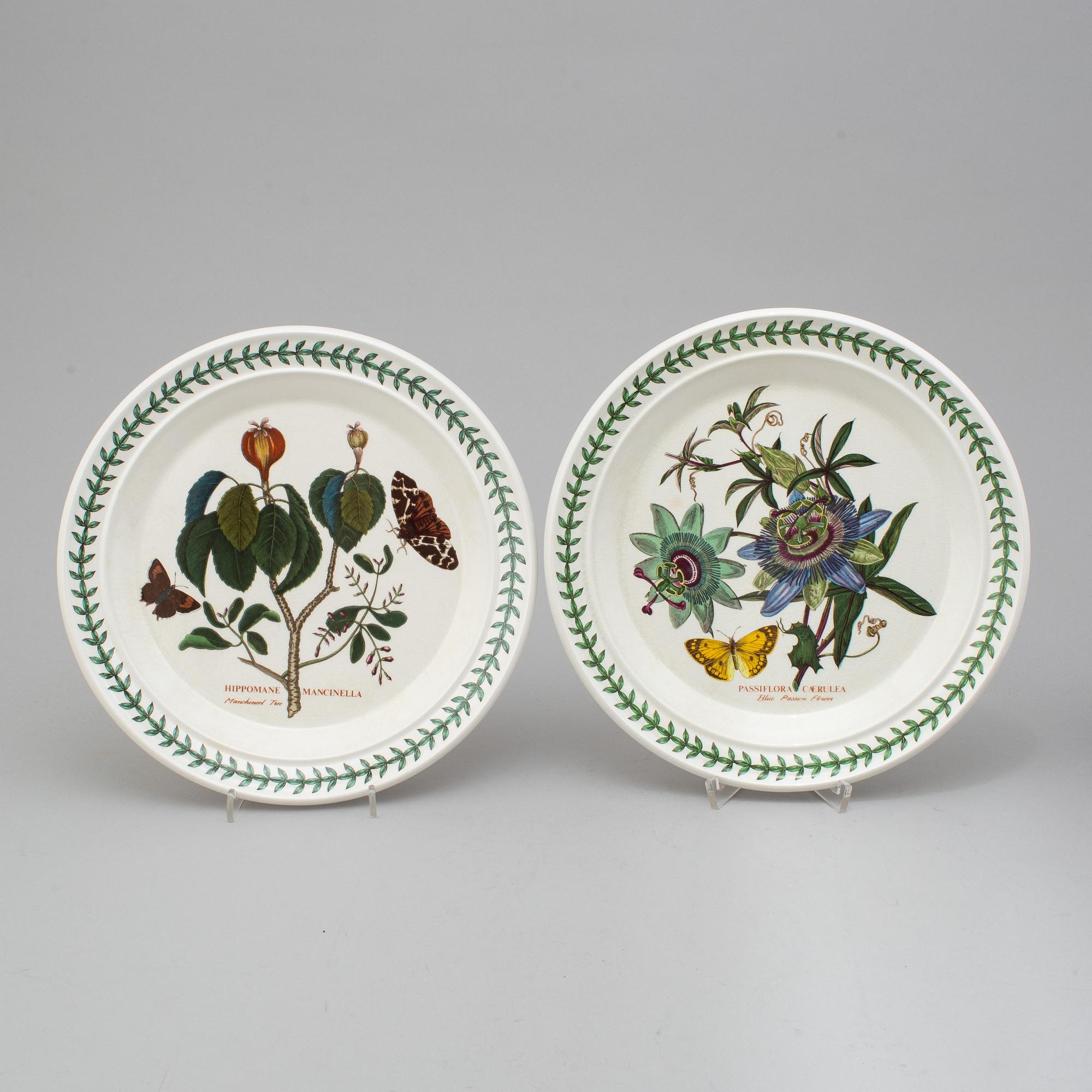 24 'Botanic Garden' porcelain plates from Portmeirion, England.