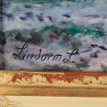 LINDORM LILJEFORS, olja på pannå. Signerad.