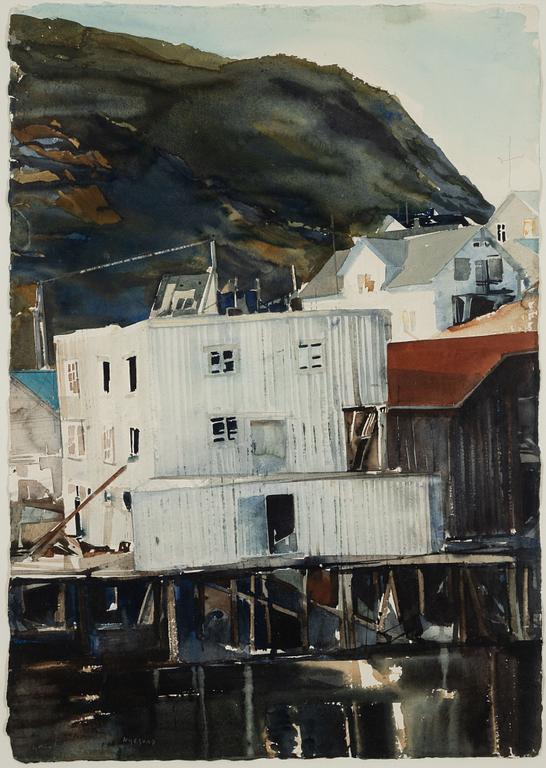 Lars Lerin, Fiskeläge, Nyksund, Norge.