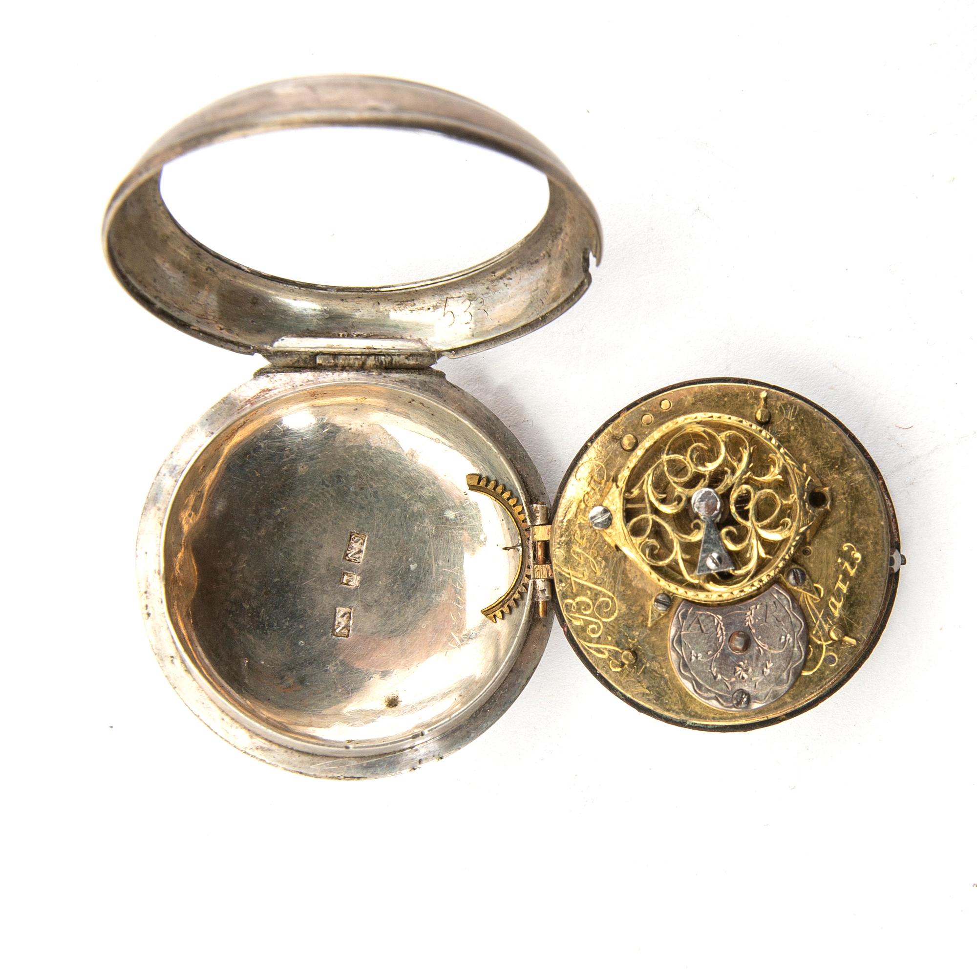 Fickur 3 st England/Frankrike 17/1800-tal silver.