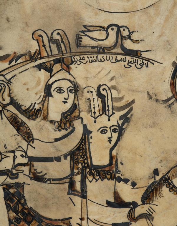 Sadegh Tabrizi, Figure scene with horses.