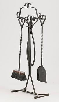 BRASSTÄLL, 4 delar, smidesjärn, 1900-talets mitt.