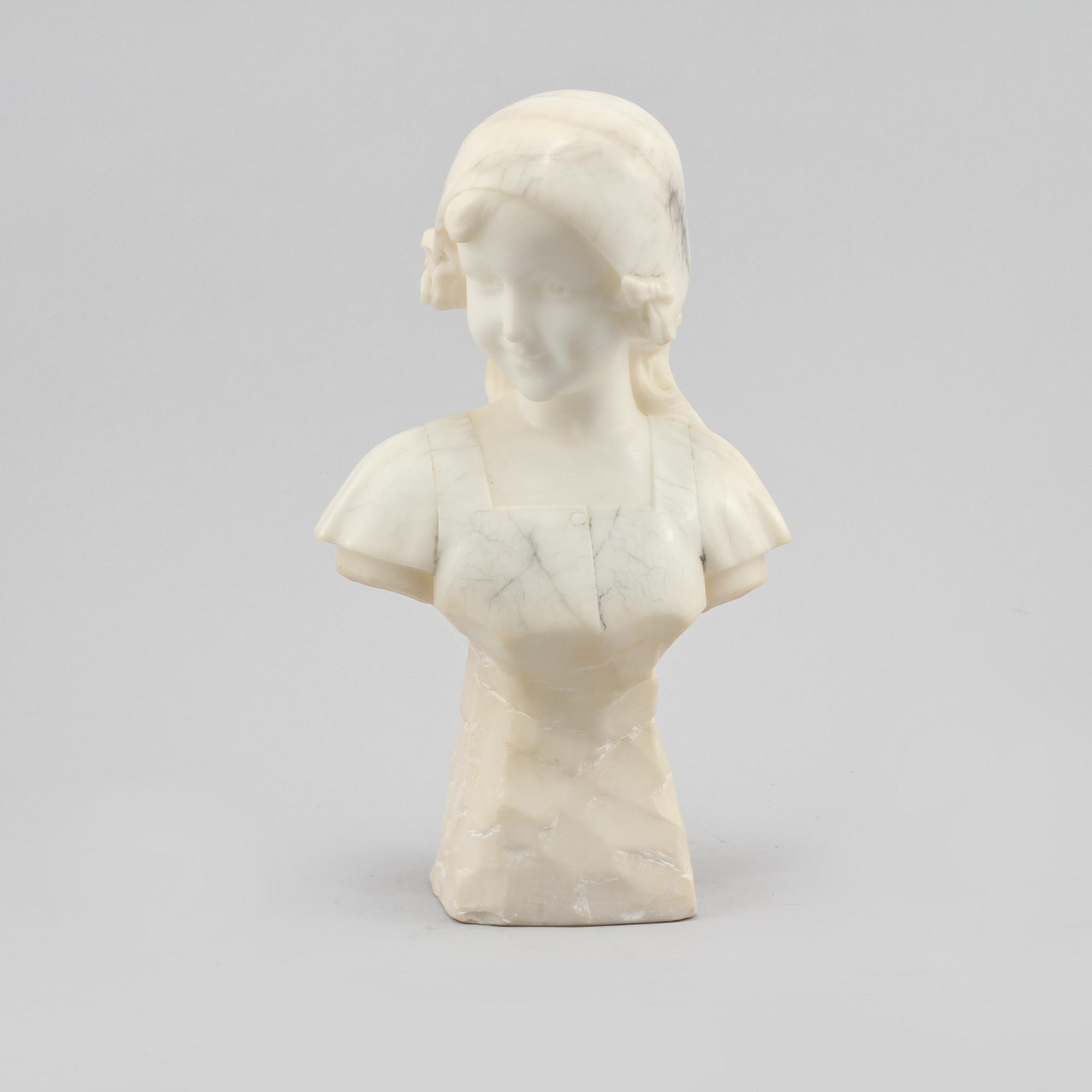 SKULPTUR, marmor, signerad A Gennay, 1900-talets början.