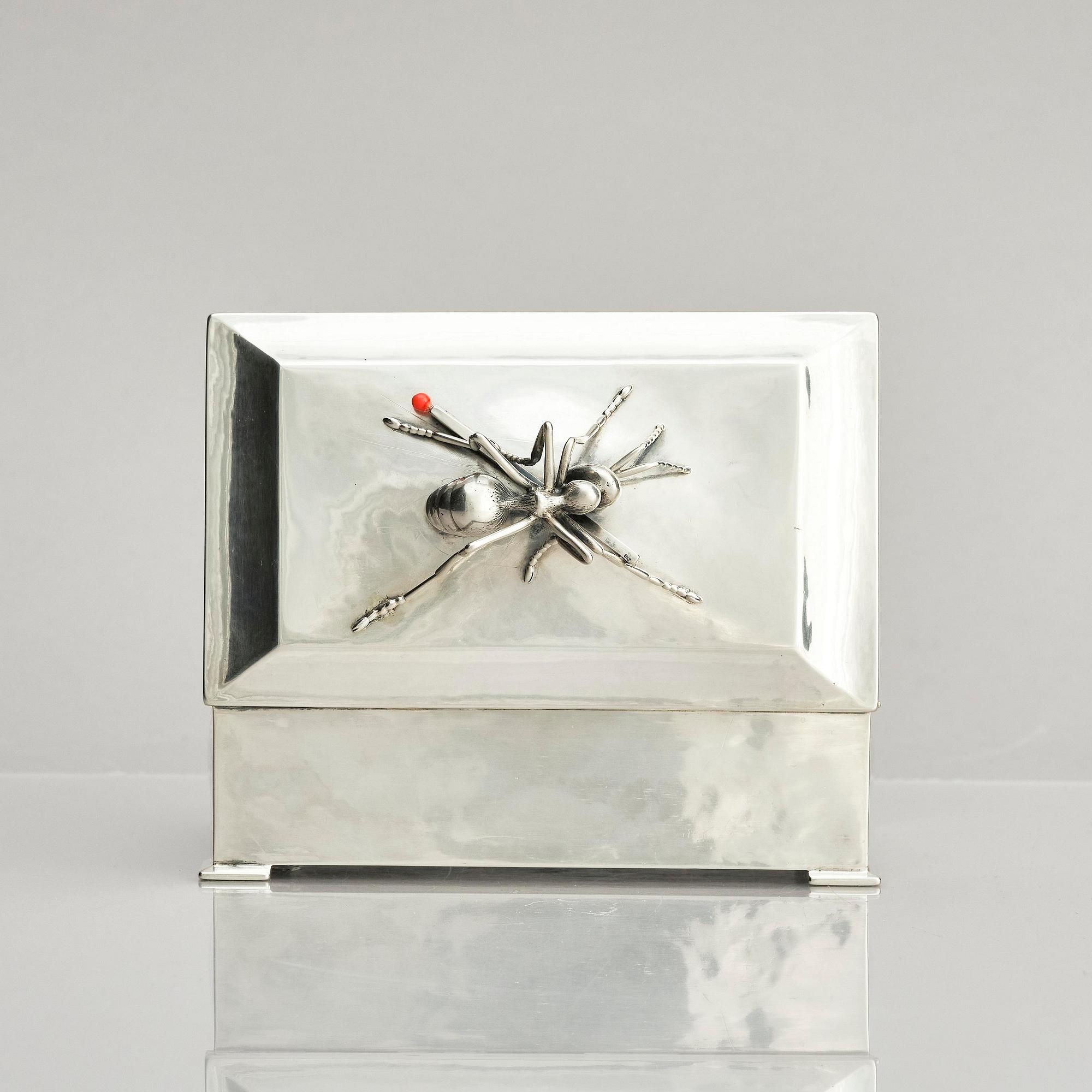 Kay Bojesen, a silver matchbox case, Copenhagen.