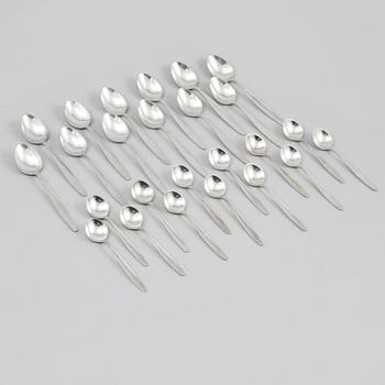 SKEDAR, 25 st, silver, Georg Jensen, Danmark, 1900-tal, vikt 288 g.