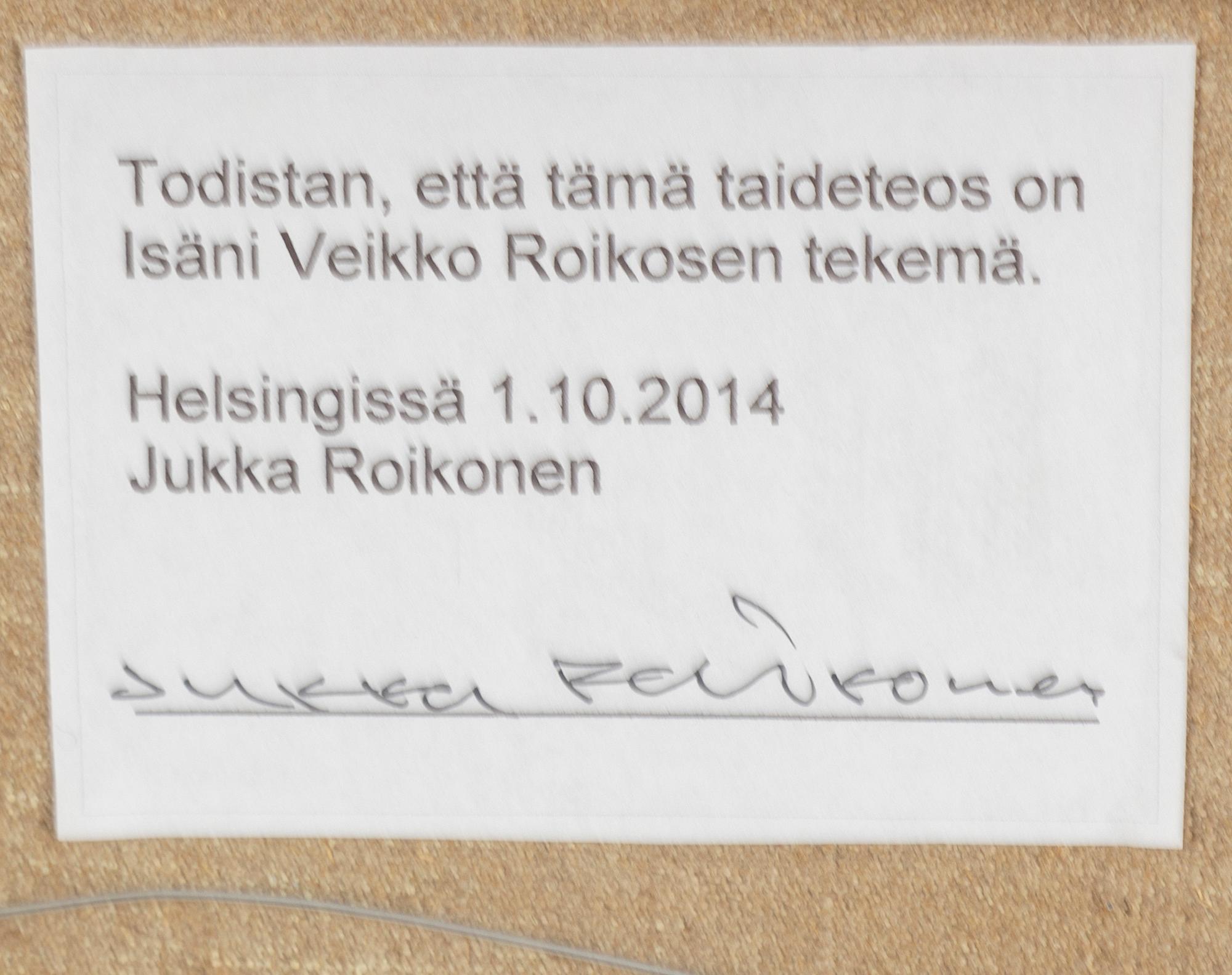 VEIKKO ROIKONEN, olja på duk, osignerad.