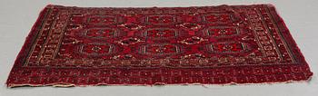 Matto/a bag, an antique Tekke chuval, Turkmen, ca  80-85 x 146-157 cm.