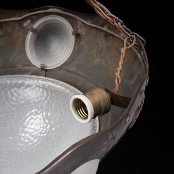 An Art Noveau ceiling light, early 20th century.