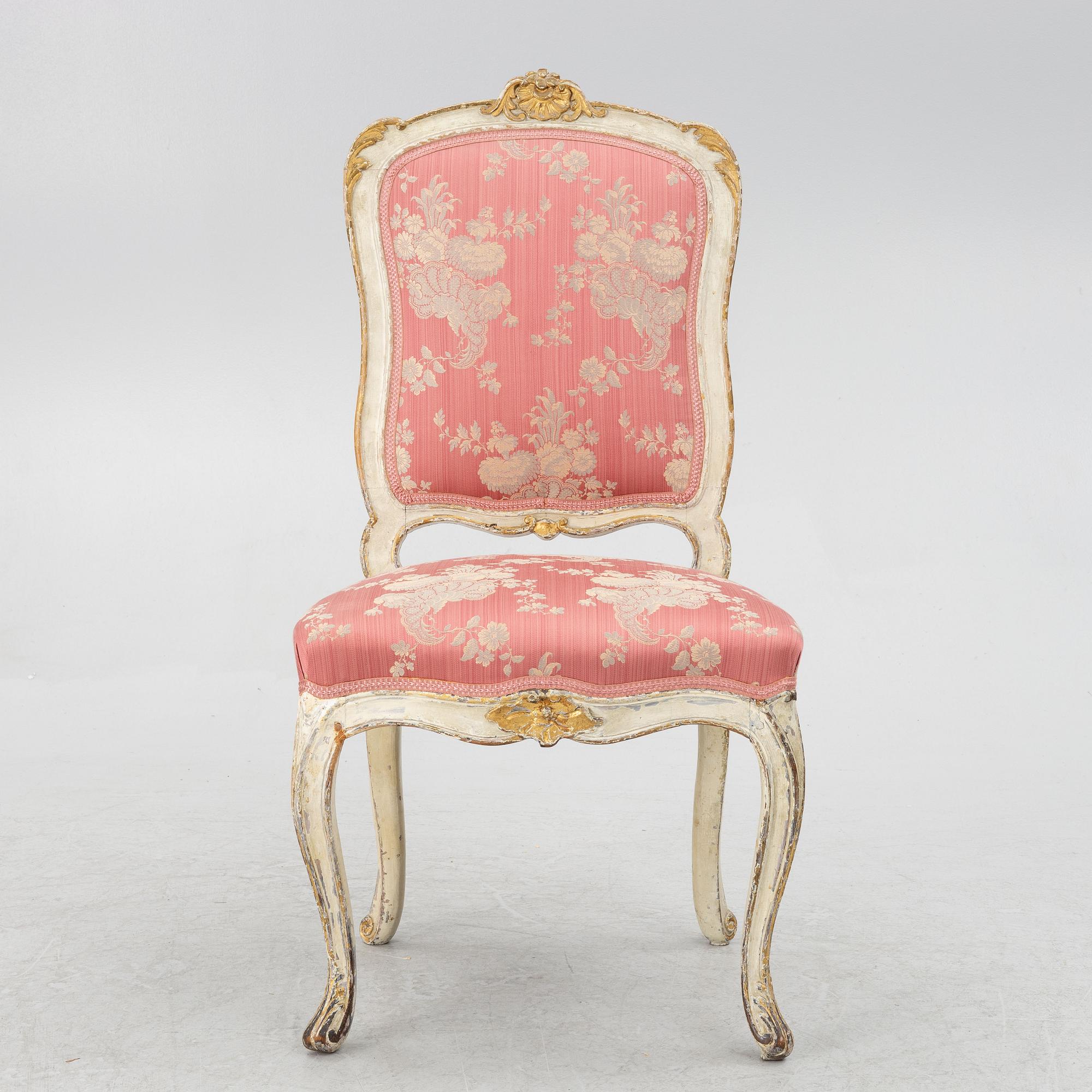 A Rococo chair, second half of the 18th century.