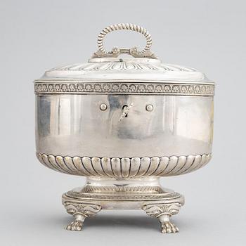 Anders Lundqvist, sockerskrin, silver, Stockholm, 1832.