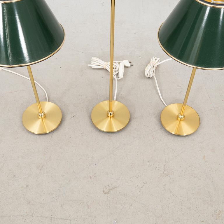 Table lamps 3 pcs Tyringe Konsthantverk AB around 2000.