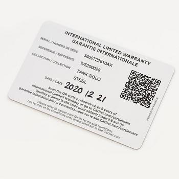 Cartier, Tank Solo, Extra-large, wristwatch, 31 mm.