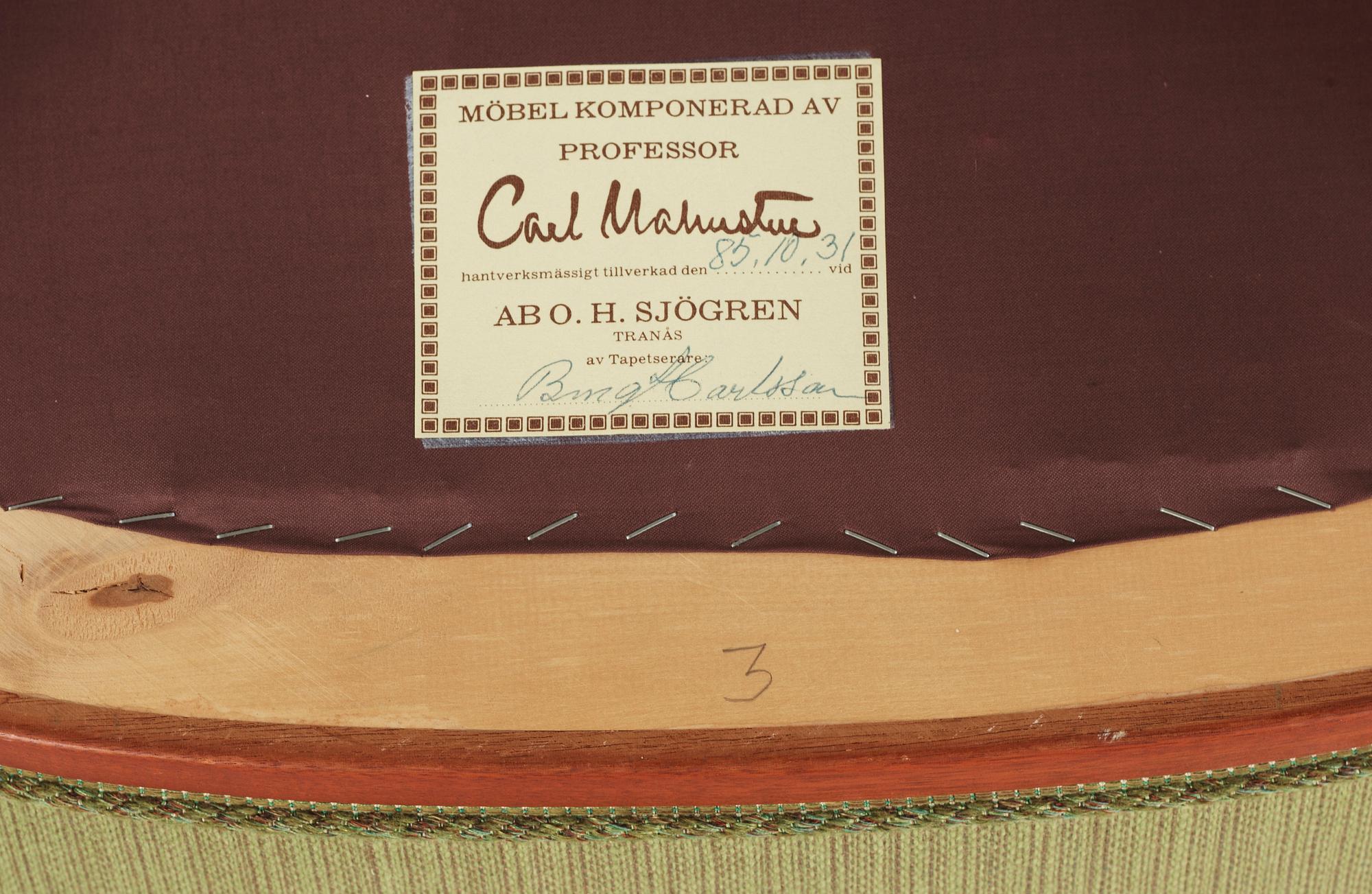 FÅTÖLJ, "Advokaten", Carl Malmsten.
