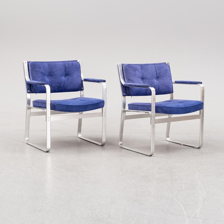 Karl Erik Ekselius, a pair of 'Mondo' armchairs, later part of the 20th century.