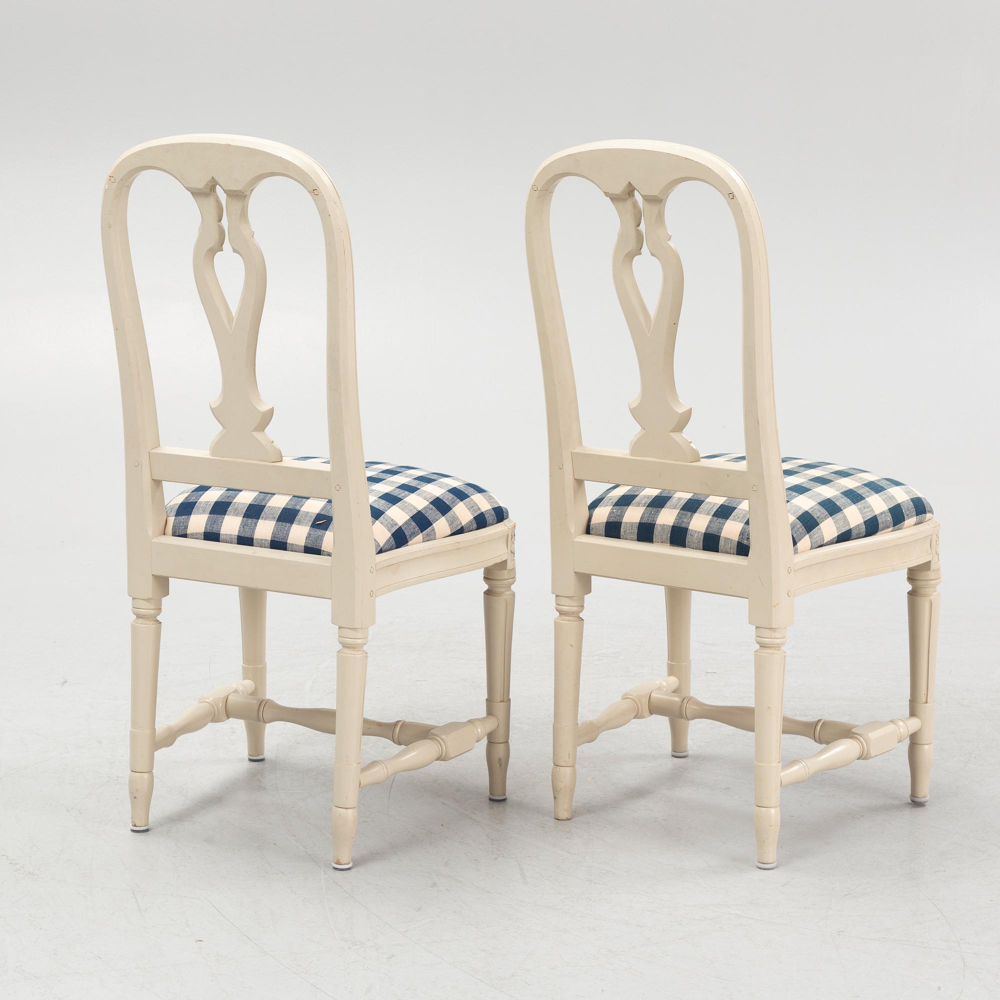 Stolar, 6 st, "Hallunda", IKEA:s 1700-tals serie, 1990-tal.